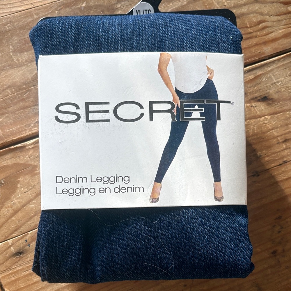 Secret Women's Navy Denim Leggings